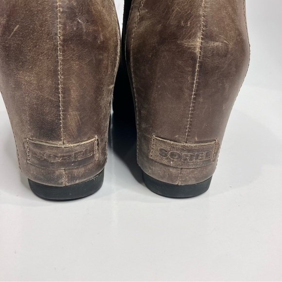 Sorel Lea Wedge Booties leather size 10 - Picture 6 of 10